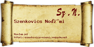 Szenkovics Noémi névjegykártya