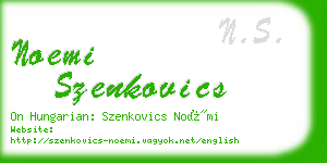 noemi szenkovics business card